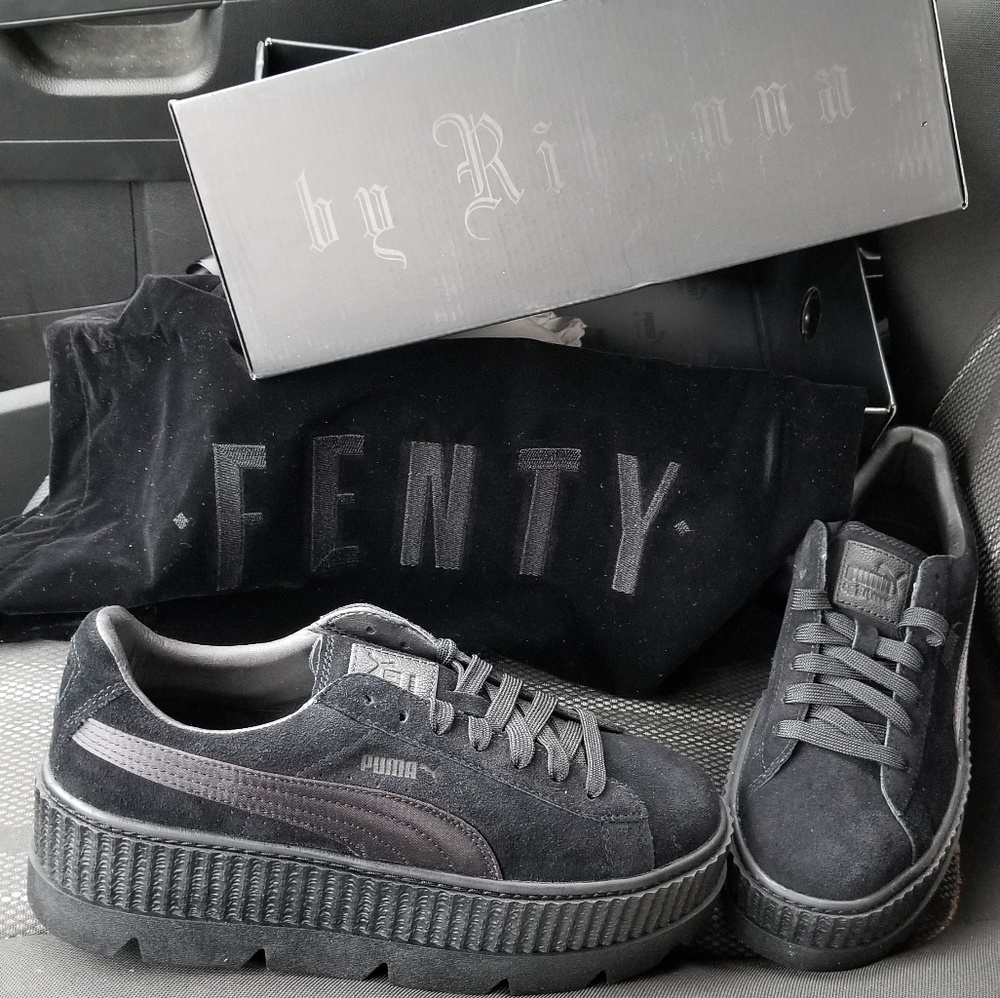 Fenty black suede Creepers